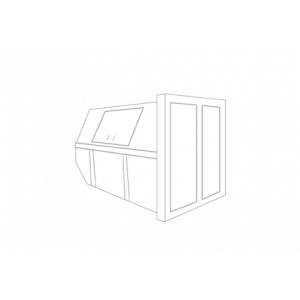 Dakafval container 6m³ gesloten (huisje)