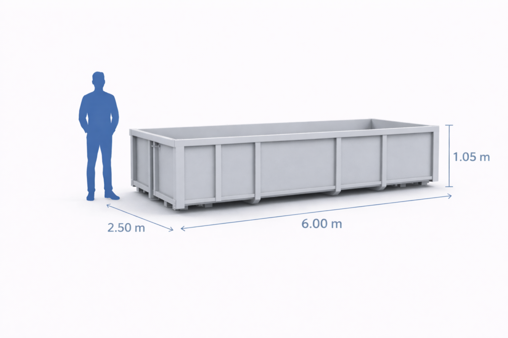 Houtafval haakarm container 10m³